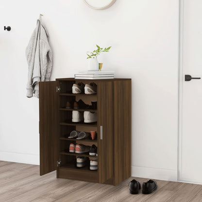 Scarpiera In Legno Multistrato Rovere Marrone