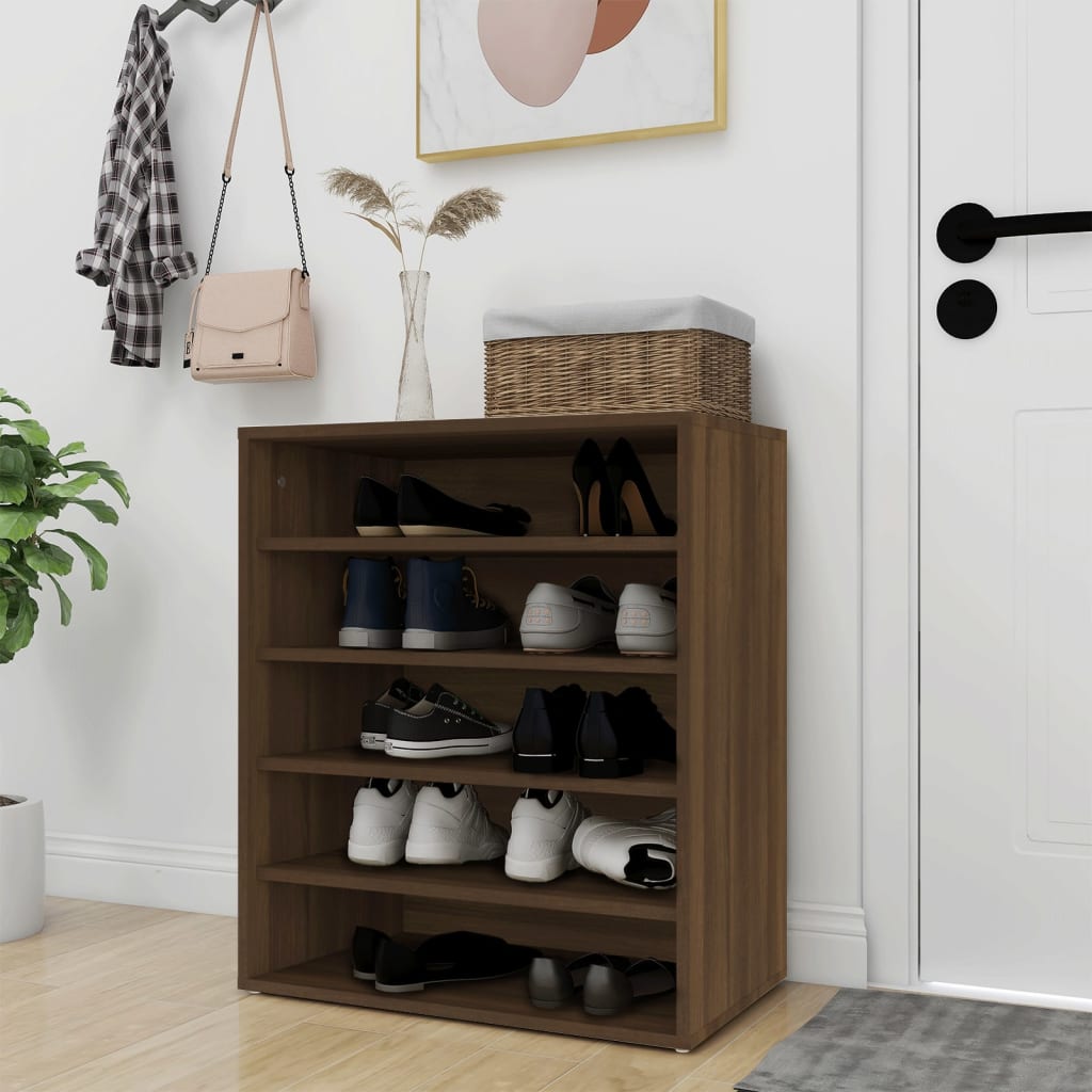 Scarpiera In Legno Multistrato Rovere Marrone