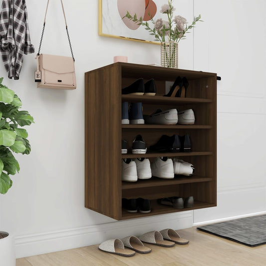 Scarpiera In Legno Multistrato Rovere Marrone