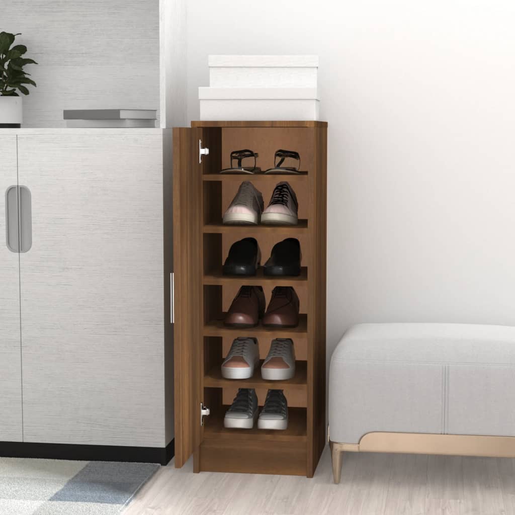 Scarpiera In Legno Multistrato Rovere Marrone