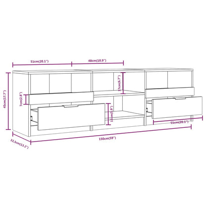 Mobile Porta Tv 150X33,5X45 Cm In Legno Multistrato