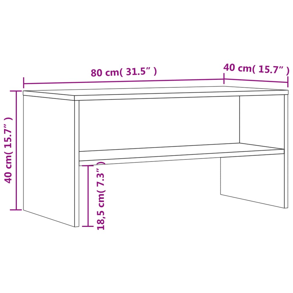 Mobile Porta Tv 80X40X40 Cm In Legno Multistrato