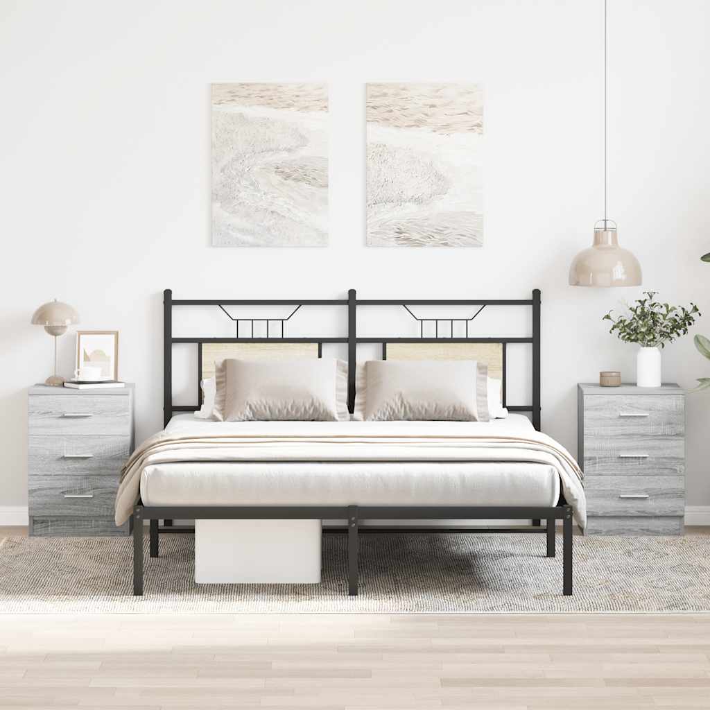 Comodini 2 Pz 38X35X55 Cm In Legno Multistrato