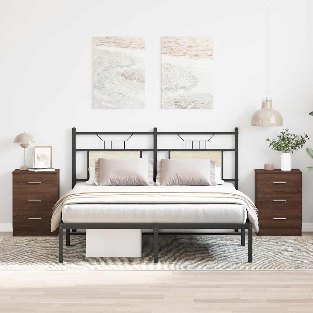 Comodini 2 Pz 38X35X55 Cm In Legno Multistrato