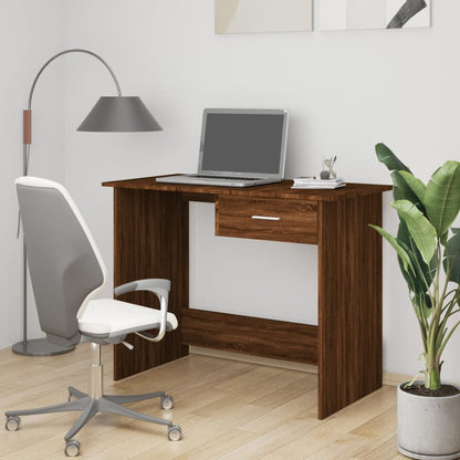 Scrivania Bianca 100X50X76 Cm In Legno Multistrato