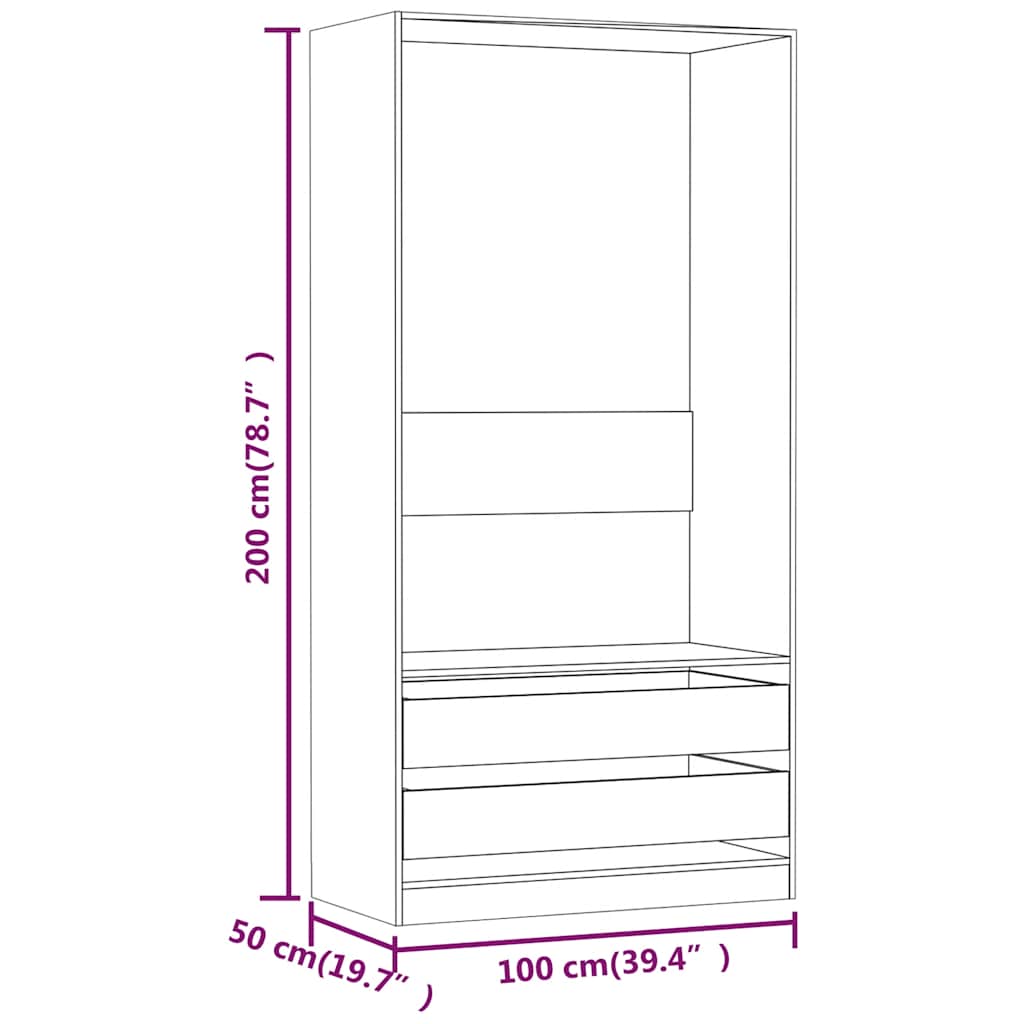 Armadio In Legno Multistrato Rovere Marrone