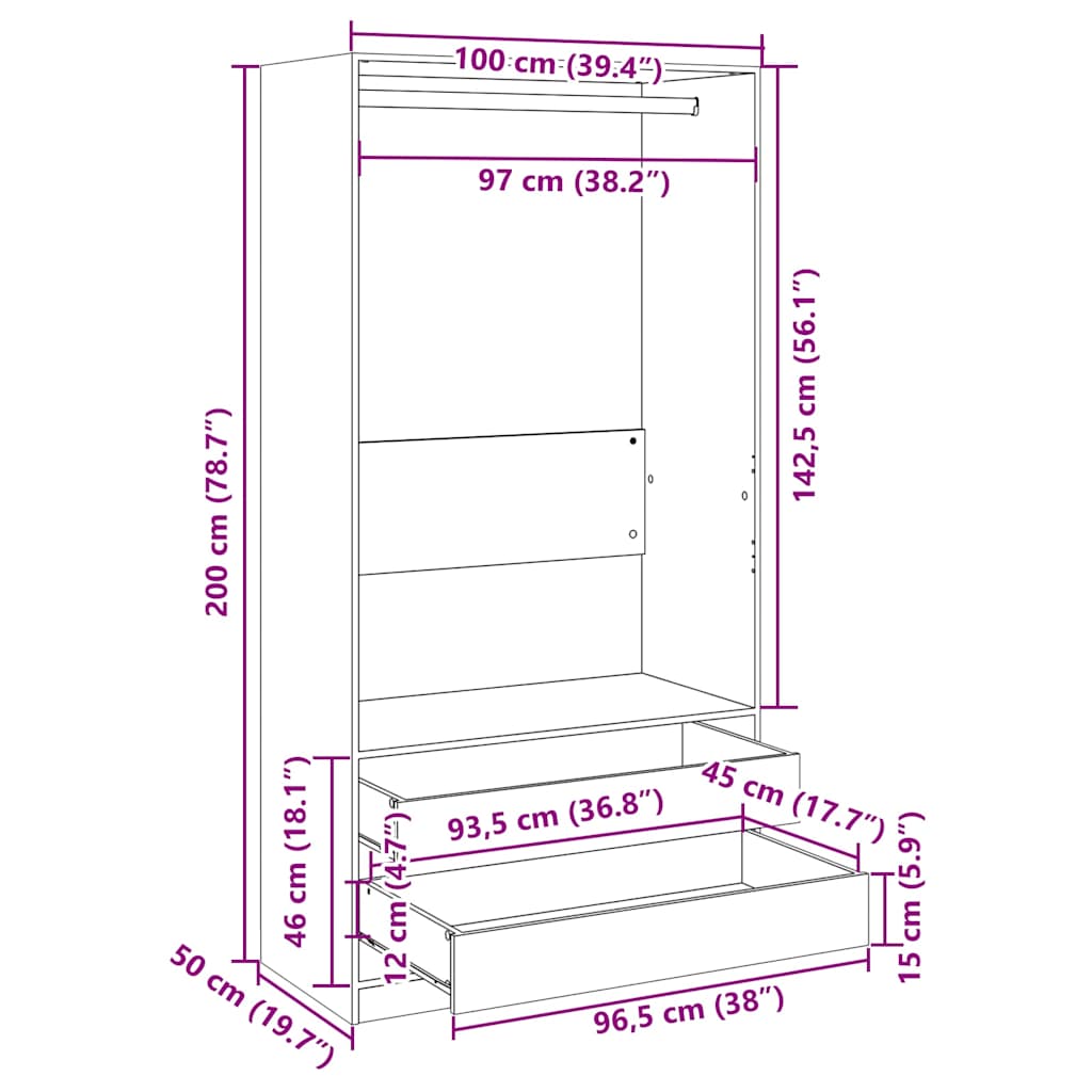 Armadio In Legno Multistrato Rovere Marrone