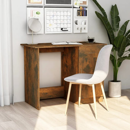 Scrivania Nera 100X50X76 Cm In Legno Multistrato