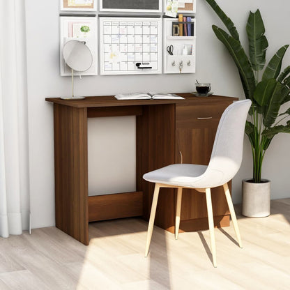 Scrivania Nera 100X50X76 Cm In Legno Multistrato