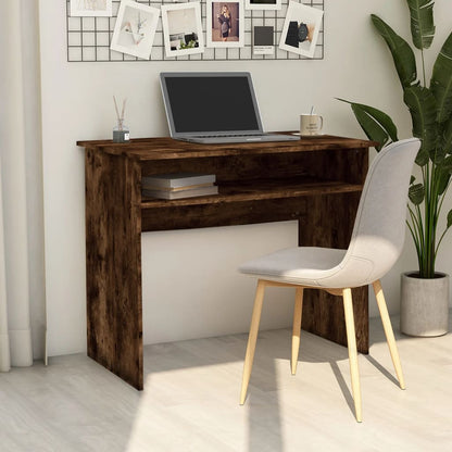 Scrivania Nera 90X50X74 Cm In Legno Multistrato