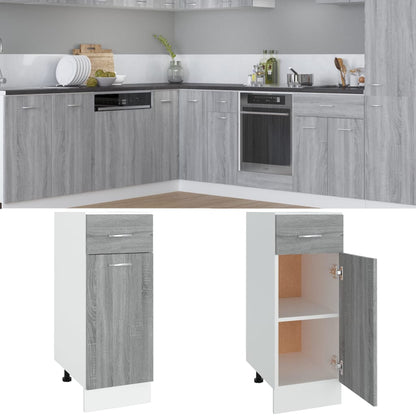 Mobile Con Cassetto “Lyon” 40X46X81,5 Grigio Sonoma