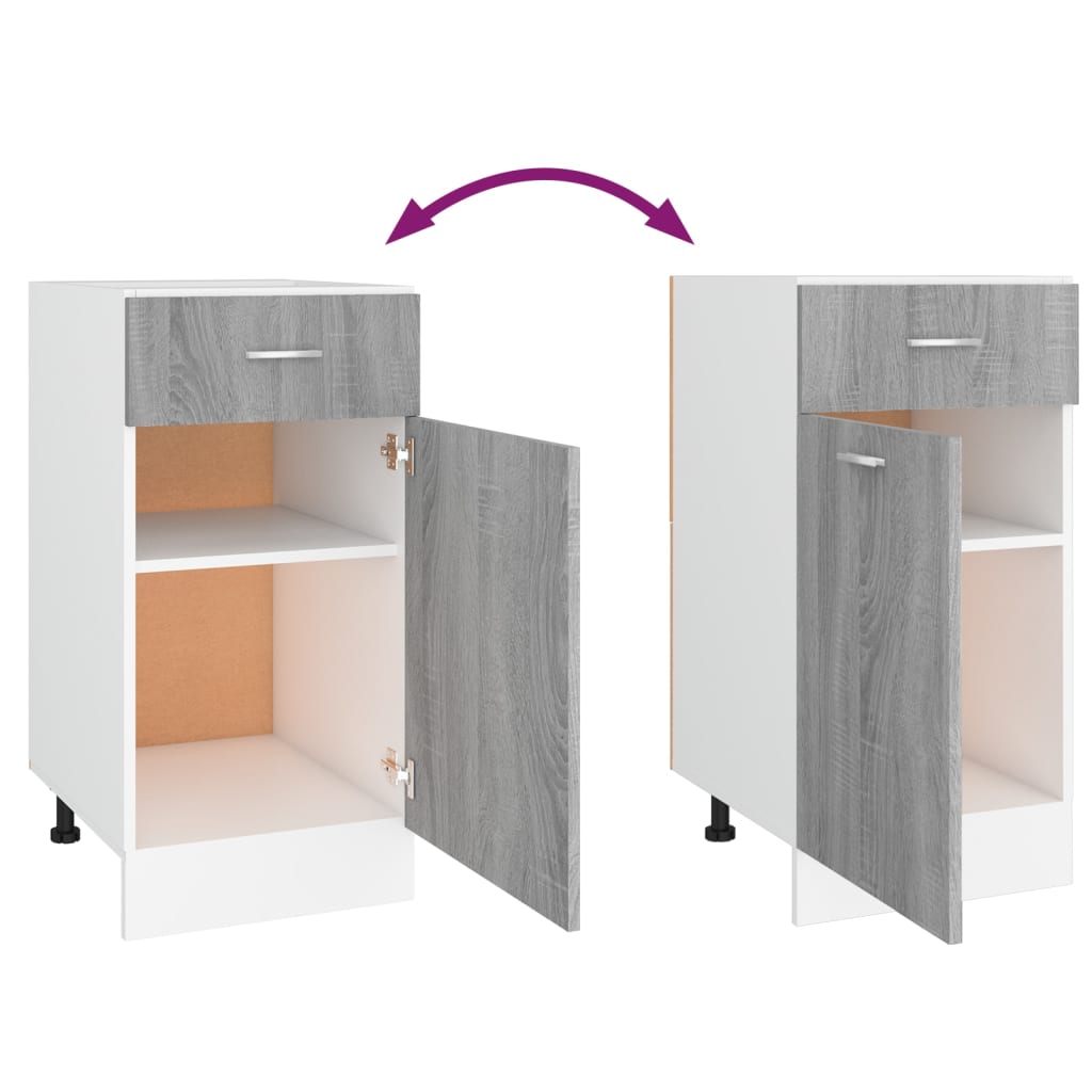 Mobile Con Cassetto “Lyon” 40X46X81,5 Grigio Sonoma