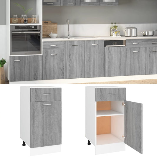 Mobile Con Cassetto “Lyon” 40X46X81,5 Grigio Sonoma
