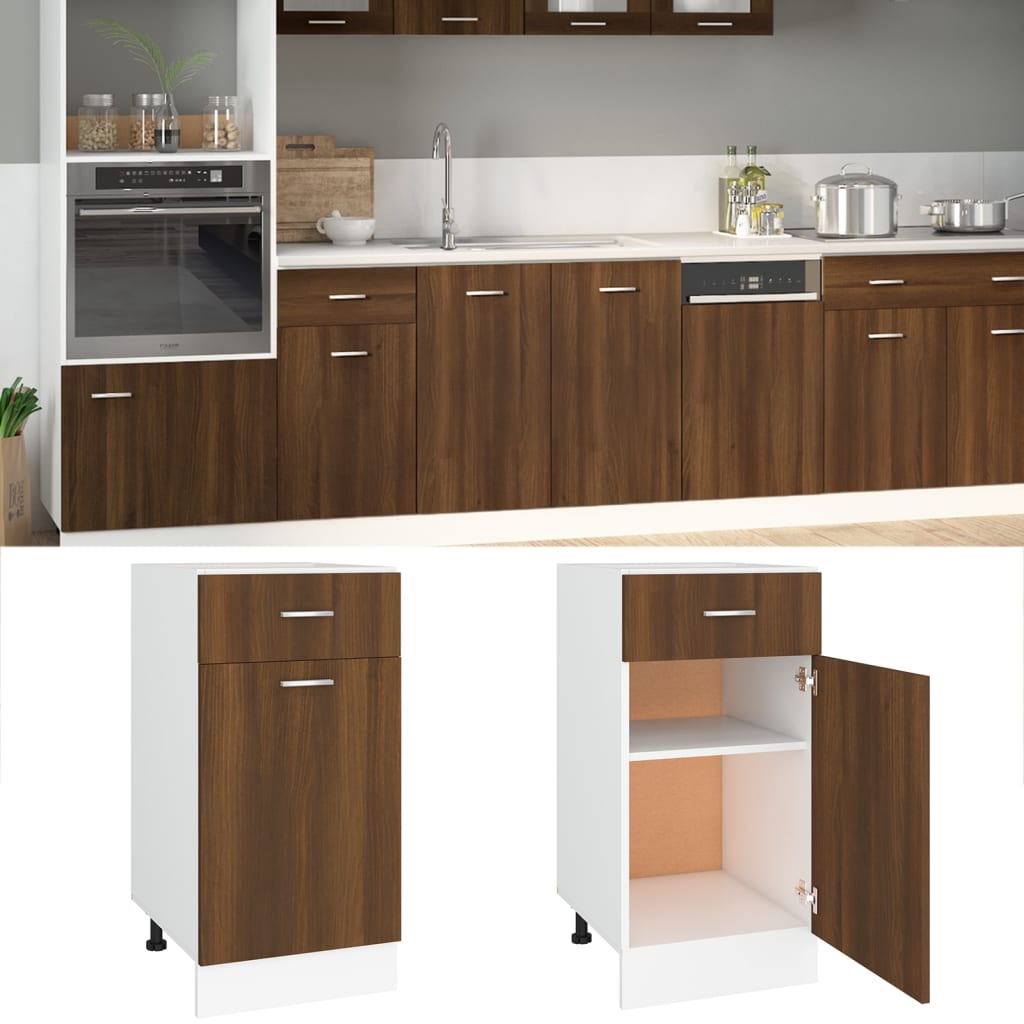 Mobile Da Forno Lyon 60X46X81,5 Cm Rovere Marrone
