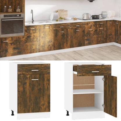 Mobile Da Forno Lyon 60X46X81,5 Cm Rovere Fumo