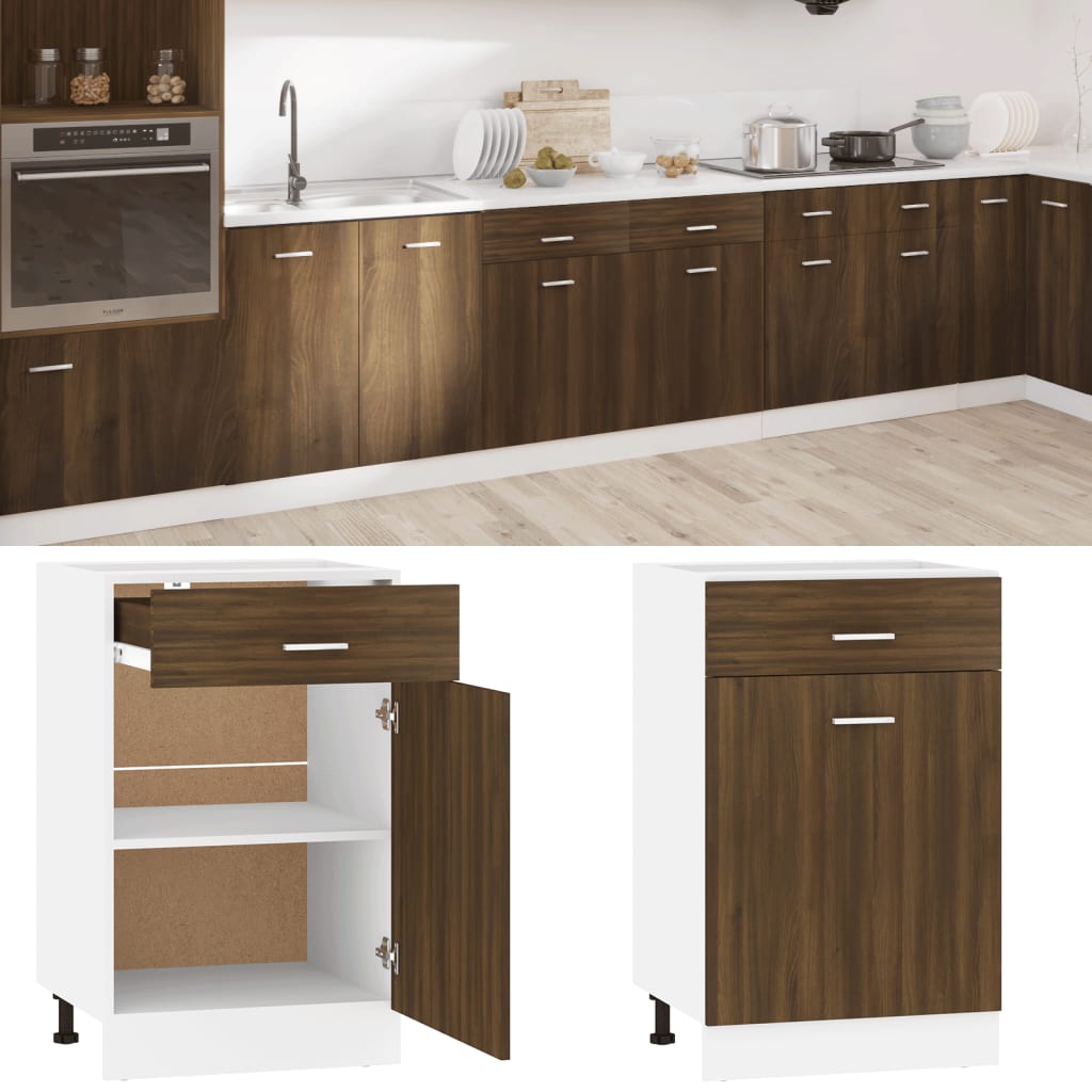 Mobile Da Forno Lyon 60X46X81,5 Cm Rovere Marrone