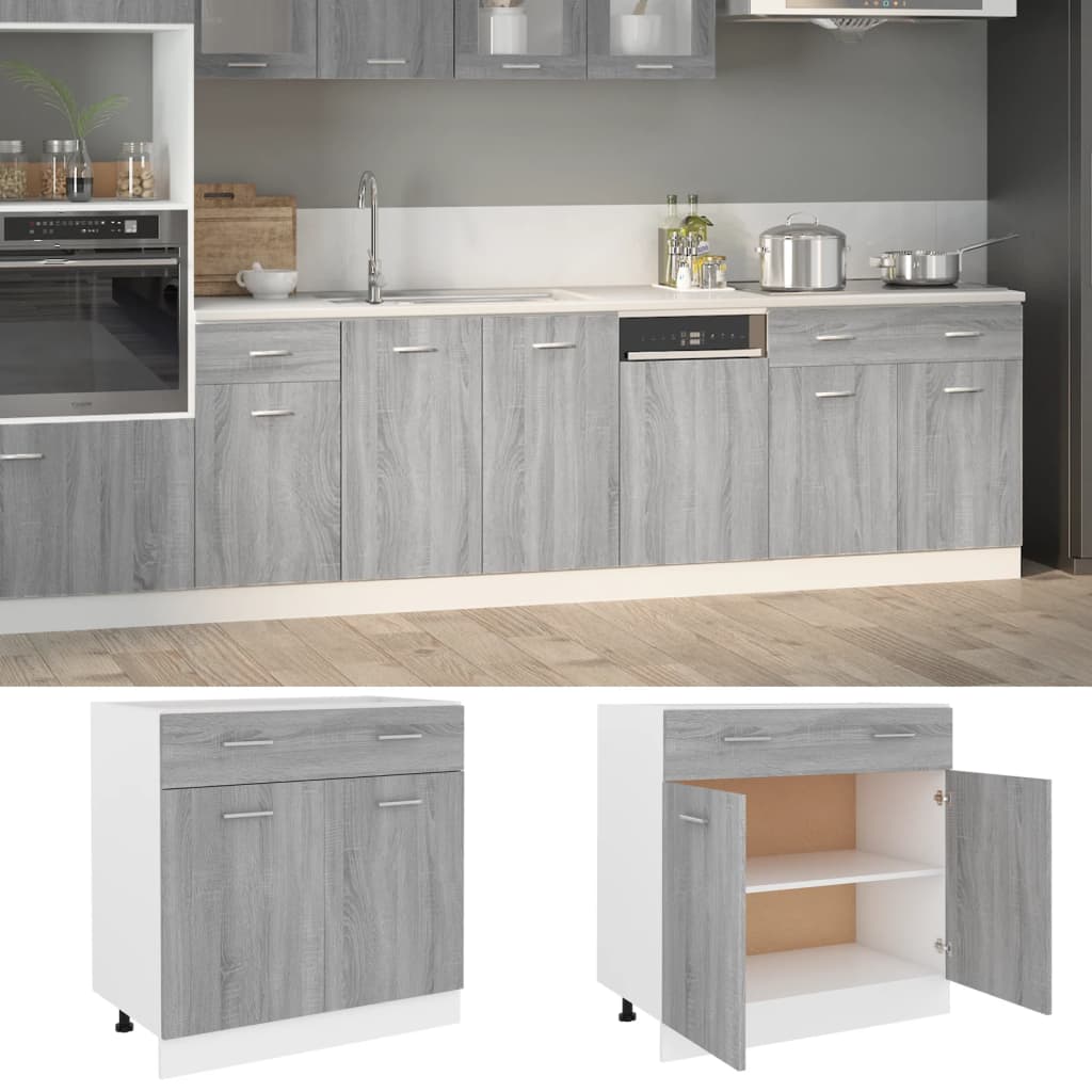 Mobile Con Cassetto “Lyon” 40X46X81,5 Grigio Sonoma