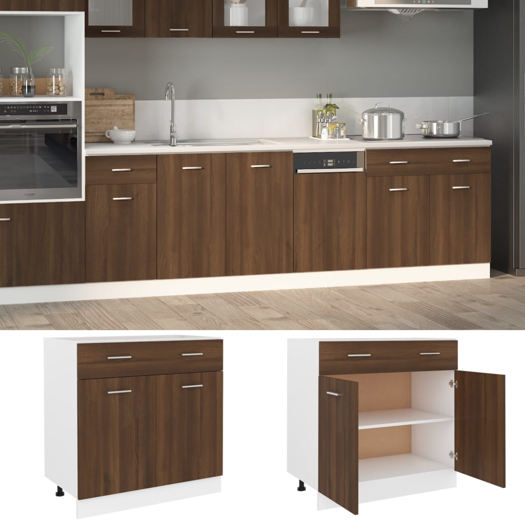 Mobile Da Forno Lyon 60X46X81,5 Cm Rovere Marrone