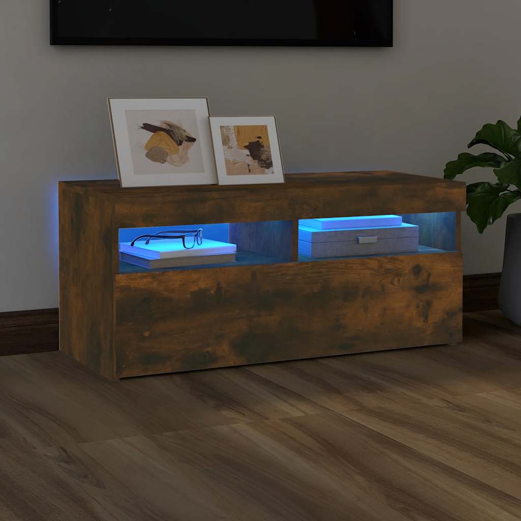 Mobili Porta Tv Con Luci Led 2 Pz 75X35X40 Cm