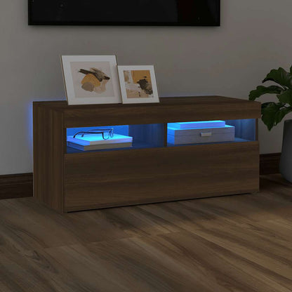 Mobili Porta Tv Con Luci Led 2 Pz 75X35X40 Cm