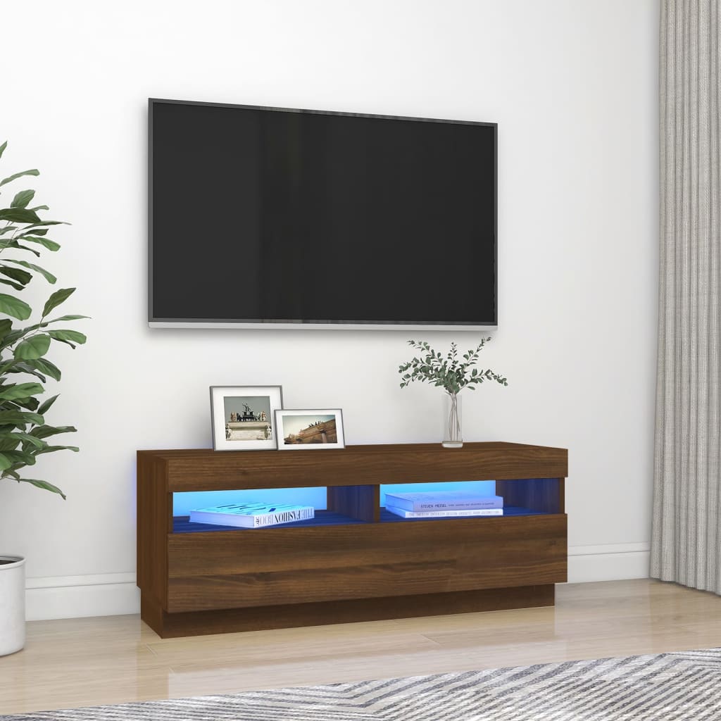 Mobile Porta Tv Con Luci Led 100X35X40 Cm