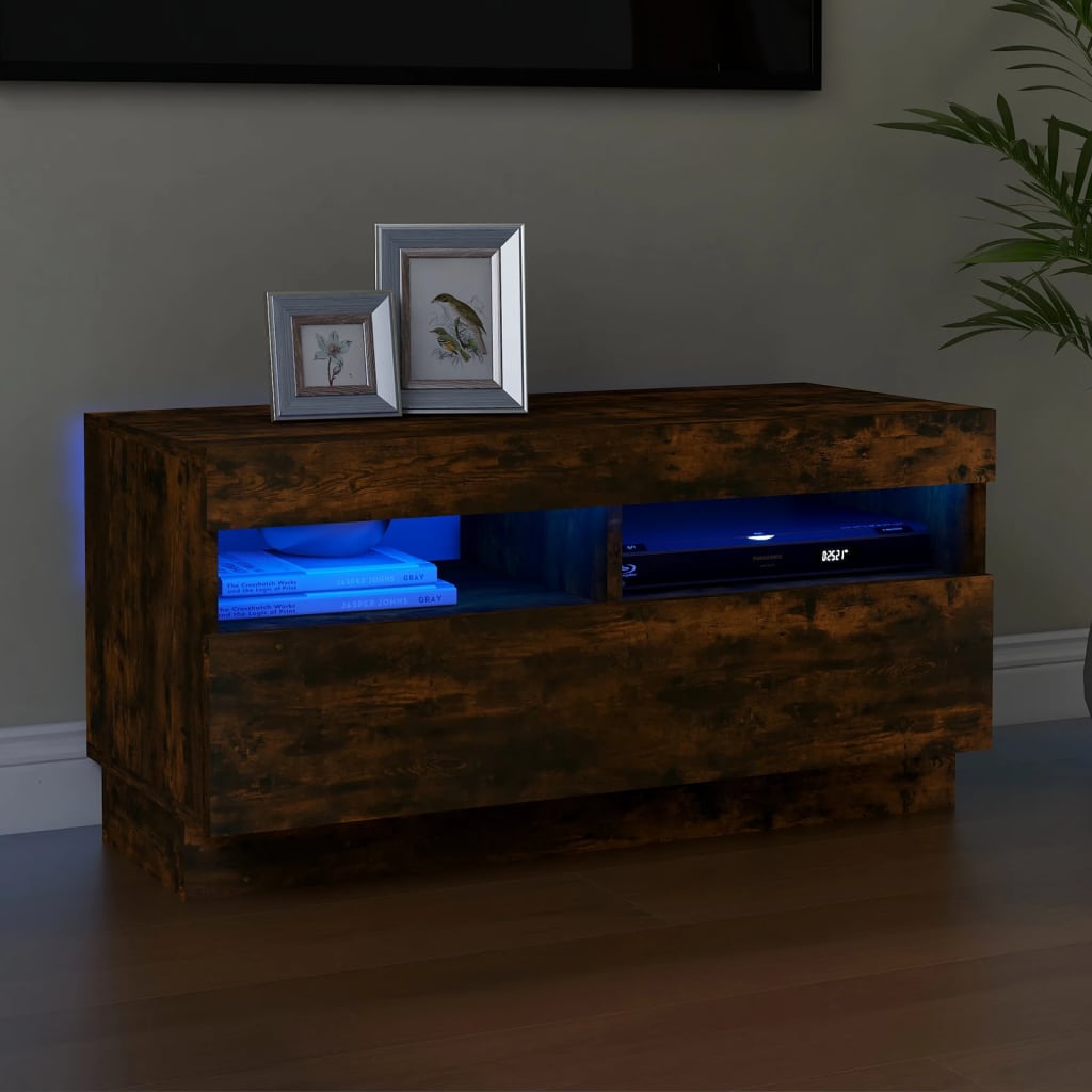 Mobile Porta Tv Con Luci Led 100X35X40 Cm