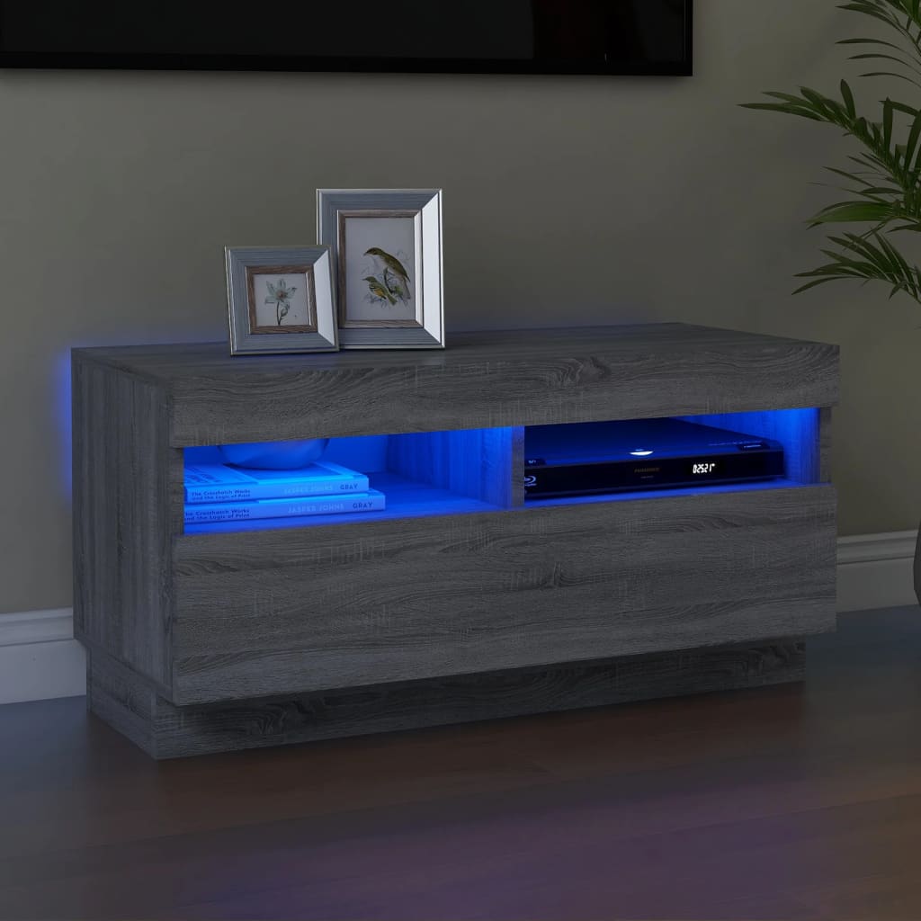 Mobile Porta Tv Con Luci Led 100X35X40 Cm