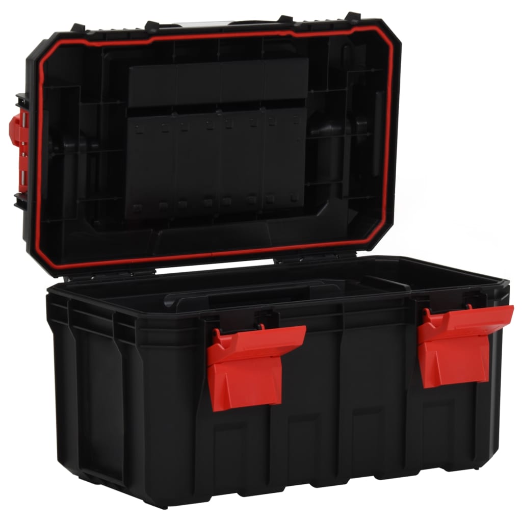 Cassetta Degli Attrezzi Nera E Rossa 45X28X26,5 Cm