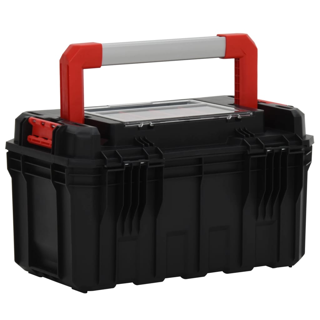 Cassetta Degli Attrezzi Nera E Rossa 45X28X26,5 Cm