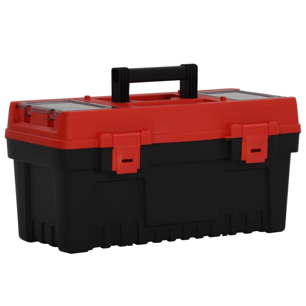 Set Cassette Degli Attrezzi 2 Pz Nero E Rosso In Polipropilene