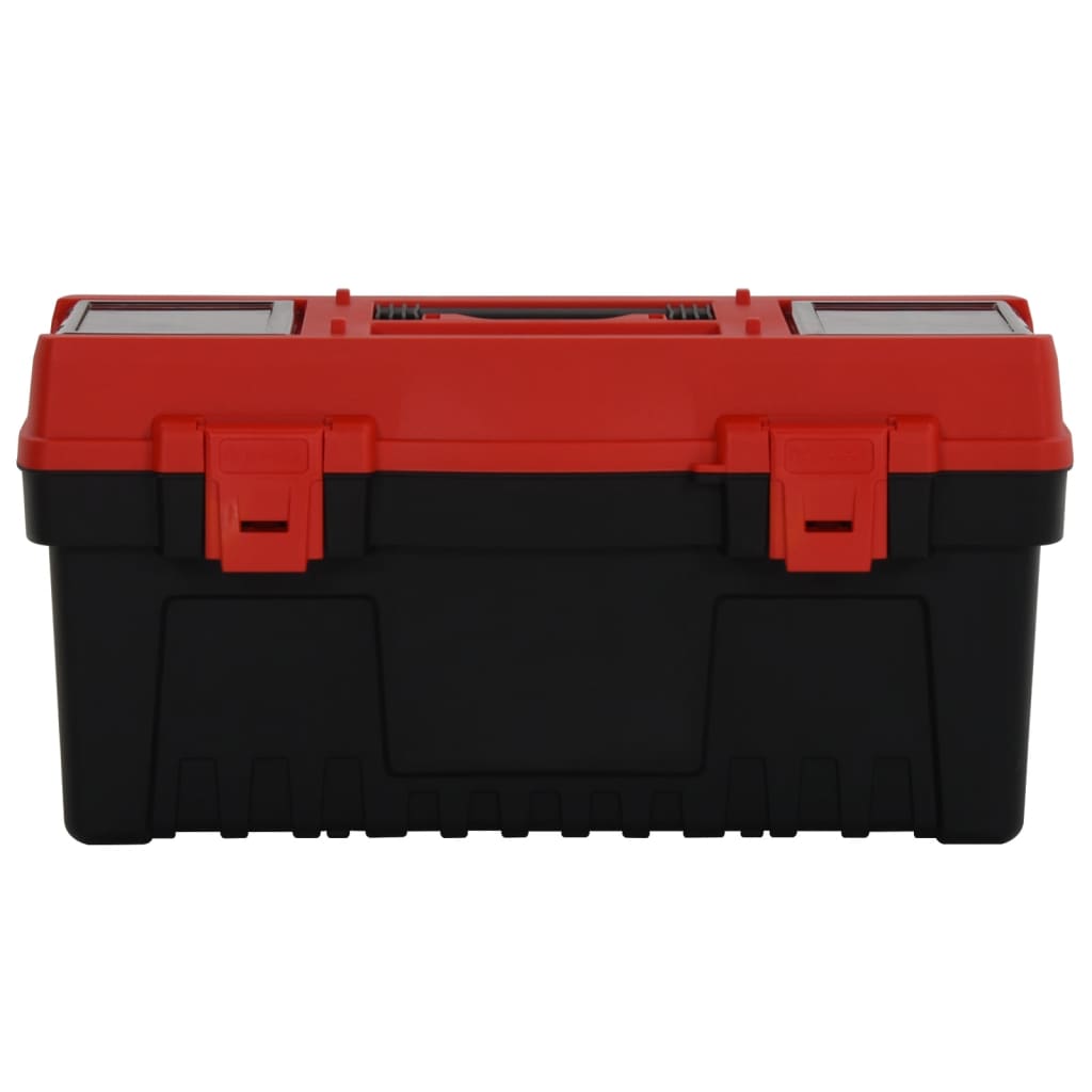 Set Cassette Degli Attrezzi 2 Pz Nero E Rosso In Polipropilene