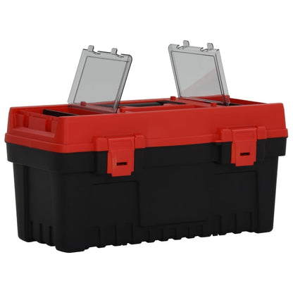 Set Cassette Degli Attrezzi 2 Pz Nero E Rosso In Polipropilene