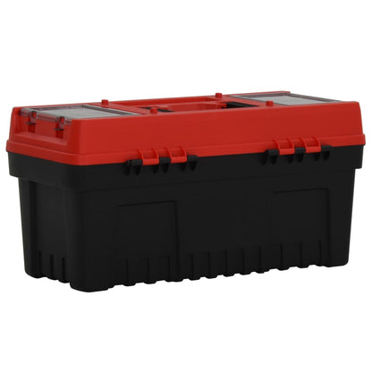 Set Cassette Degli Attrezzi 2 Pz Nero E Rosso In Polipropilene