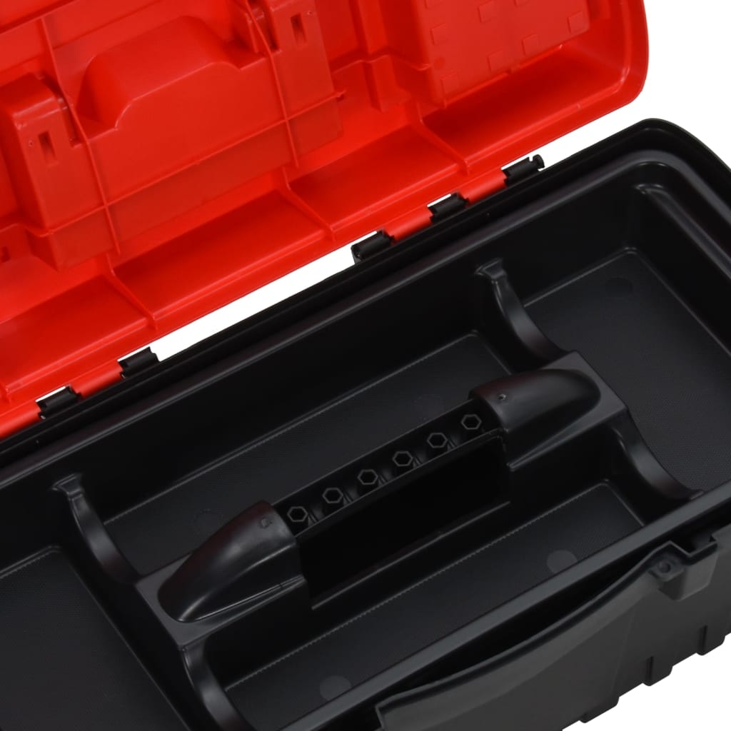 Set Cassette Degli Attrezzi 2 Pz Nero E Rosso In Polipropilene