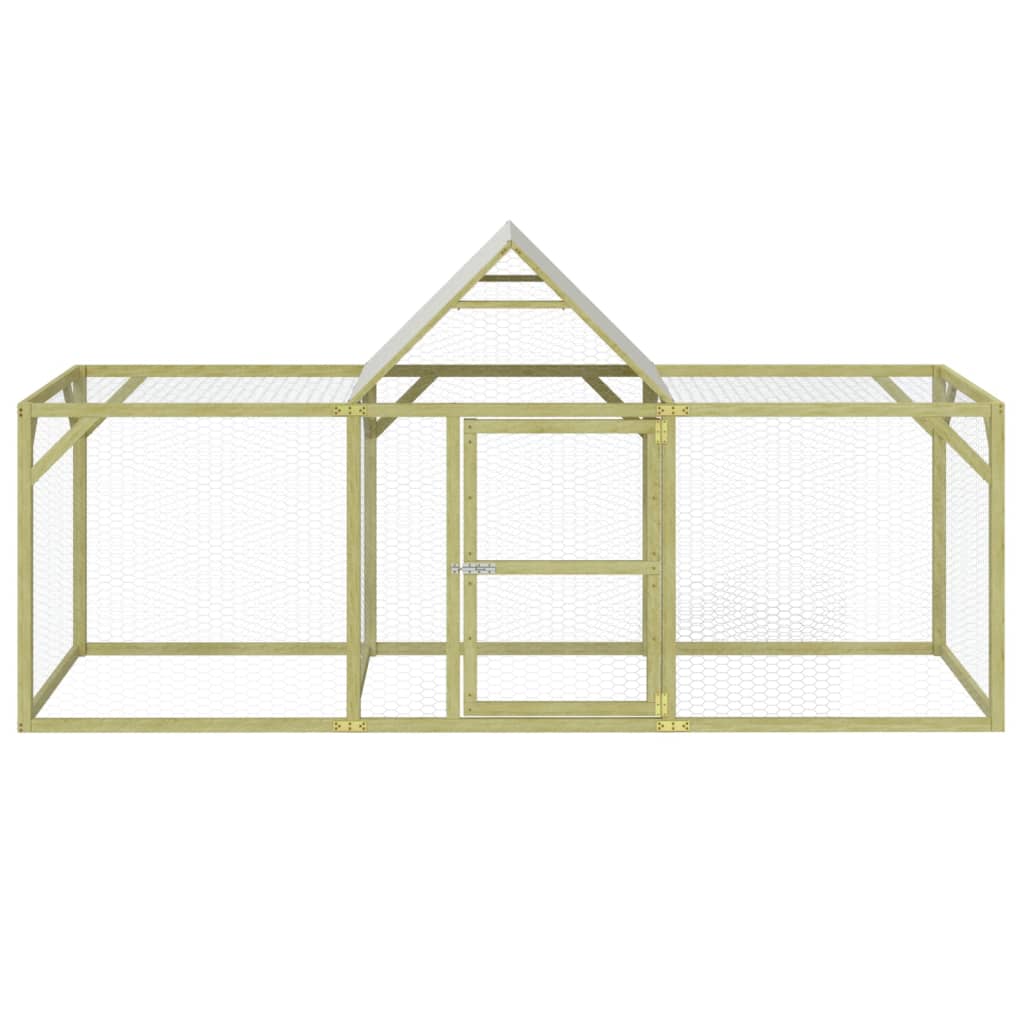 Pollaio 300X100X150 Cm In Legno Di Pino Massello Impregnato