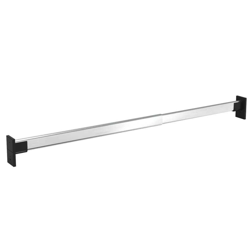 Aste Telescopiche Per Armadi 2 Pz Argento 58-100 Cm