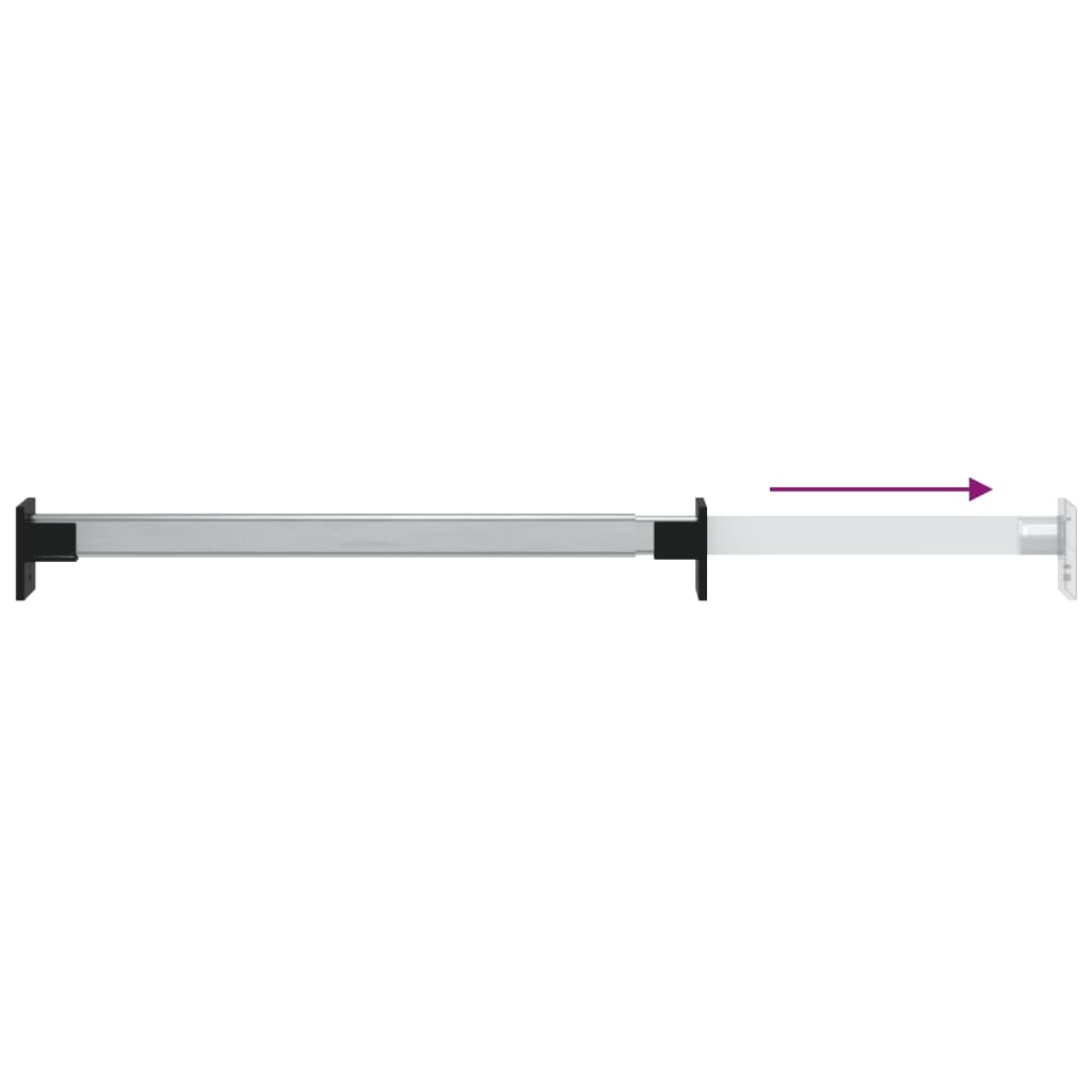 Aste Telescopiche Per Armadi 2 Pz Argento 58-100 Cm