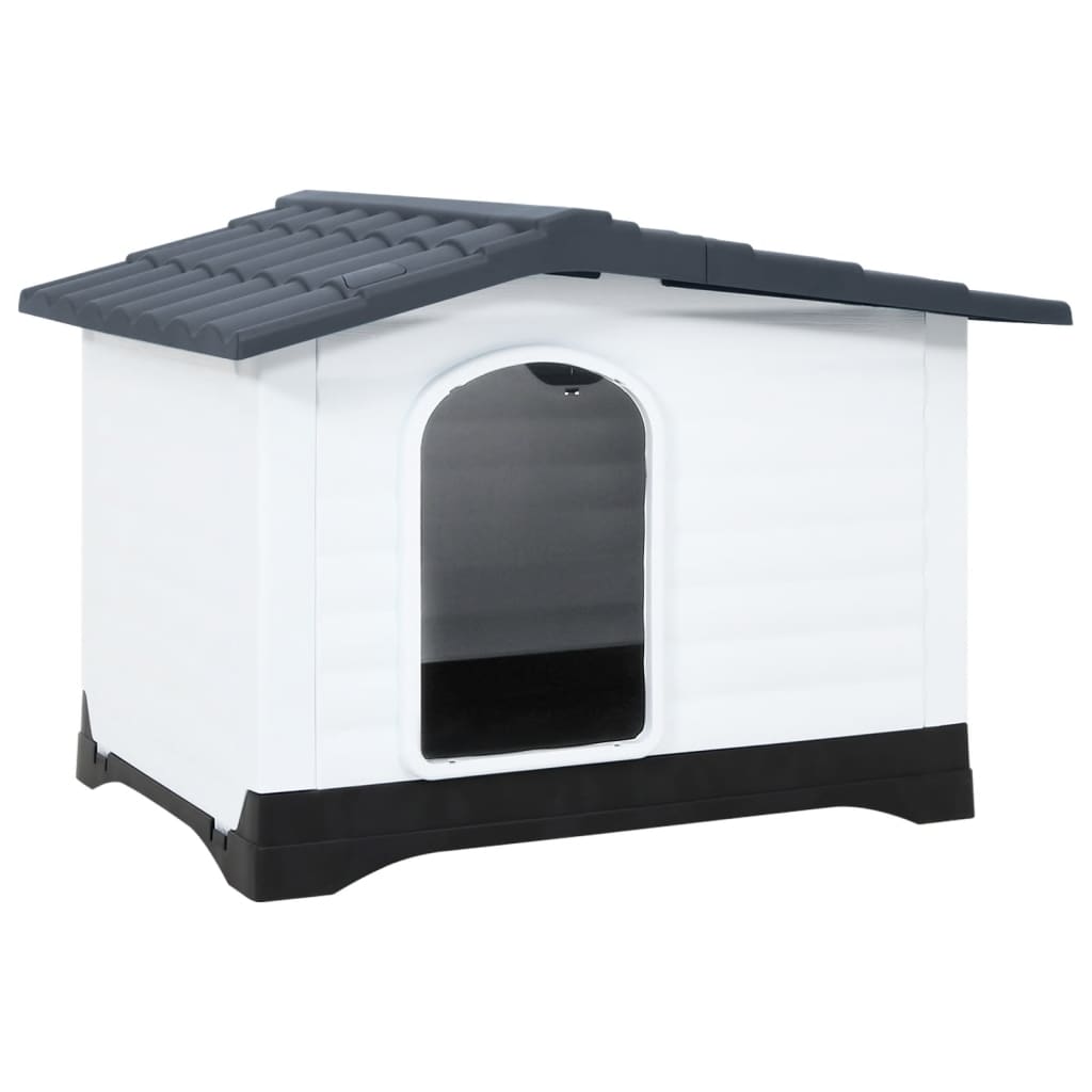 Casetta Per Cani Grigia 90,5X68X66 Cm In Polipropilene