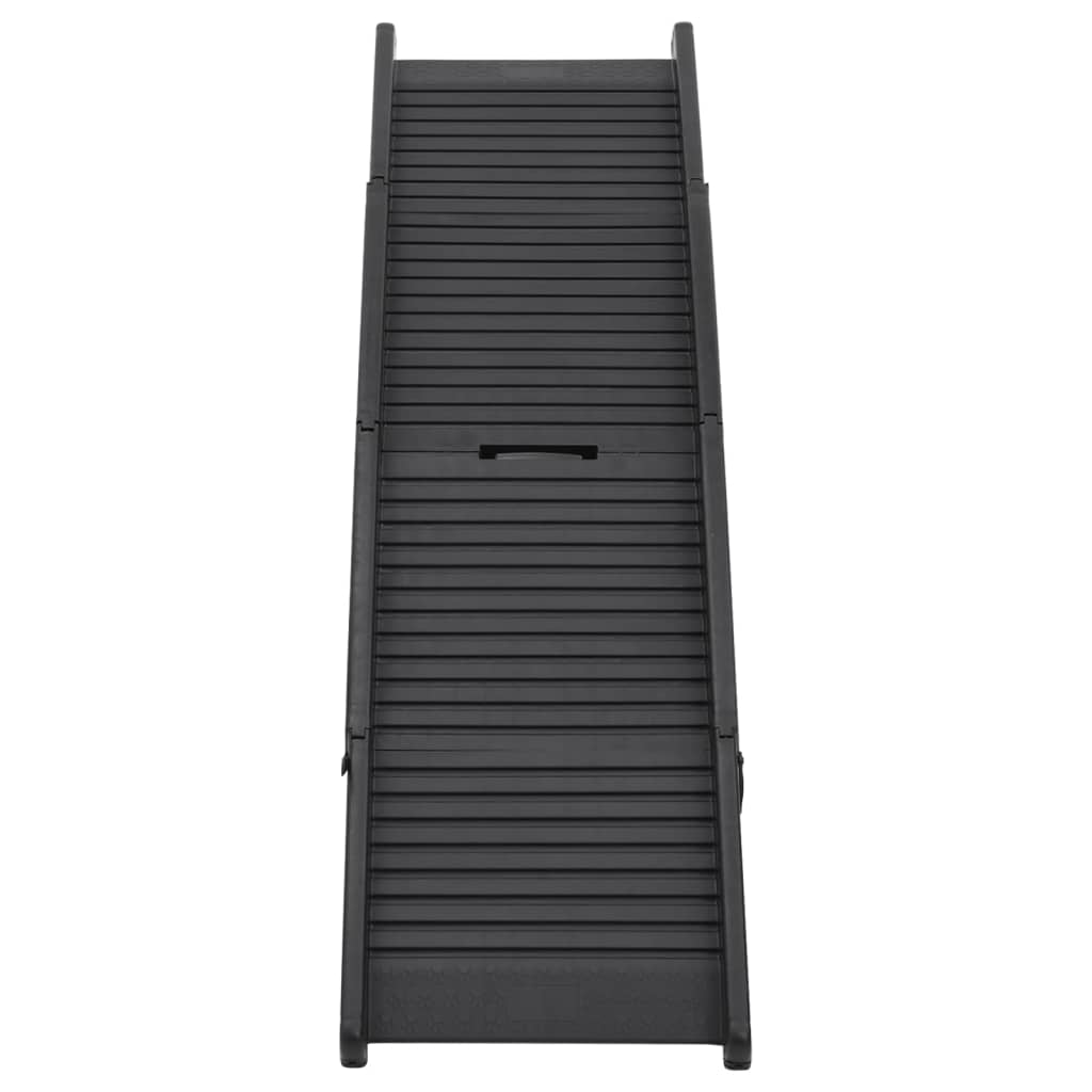 Rampa Per Cani Pieghevole Nera 153X40X12,5 Cm In Plastica Bianco