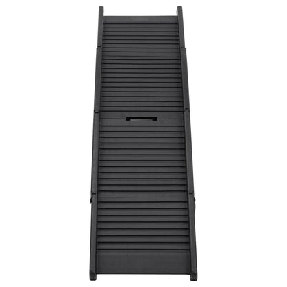 Rampa Per Cani Pieghevole Nera 153X40X12,5 Cm In Plastica Bianco