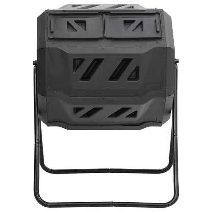 Compostiera Da Giardino Nera 73X64X95 Cm Da 160 L
