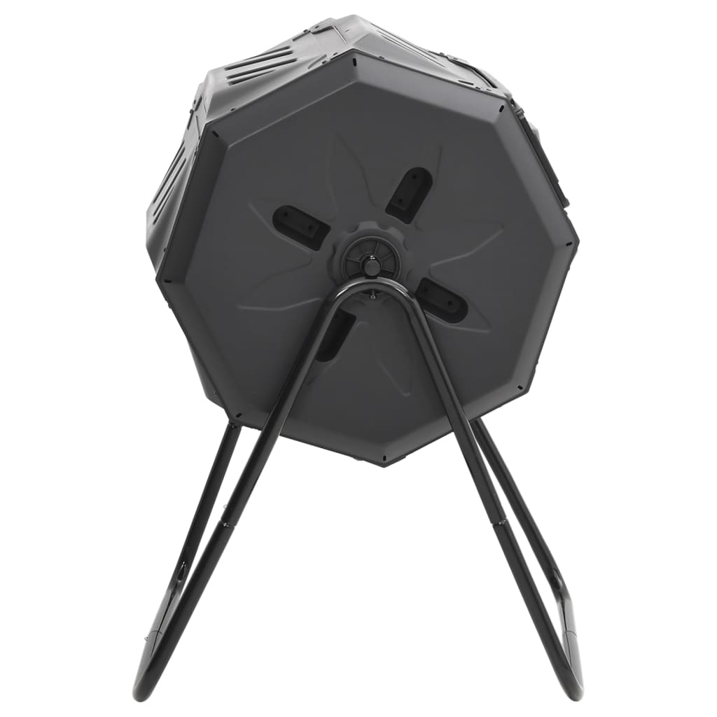 Compostiera Da Giardino Nera 73X64X95 Cm Da 160 L