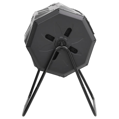 Compostiera Da Giardino Nera 73X64X95 Cm Da 160 L