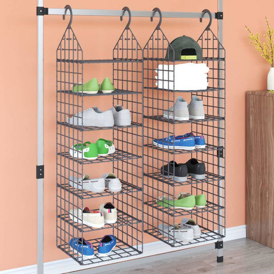 Organizer Per Armadio Da Appendere Con 7 Ripiani 2 Pz