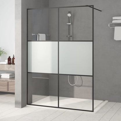 Parete Per Doccia Walk-In Vetro Esg Nera