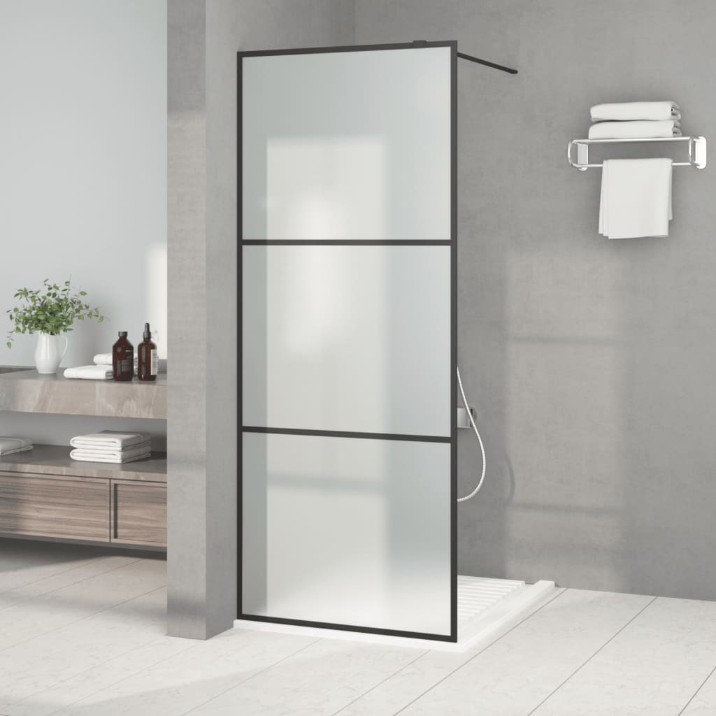 Parete Per Doccia Walk-In Vetro Esg Nera