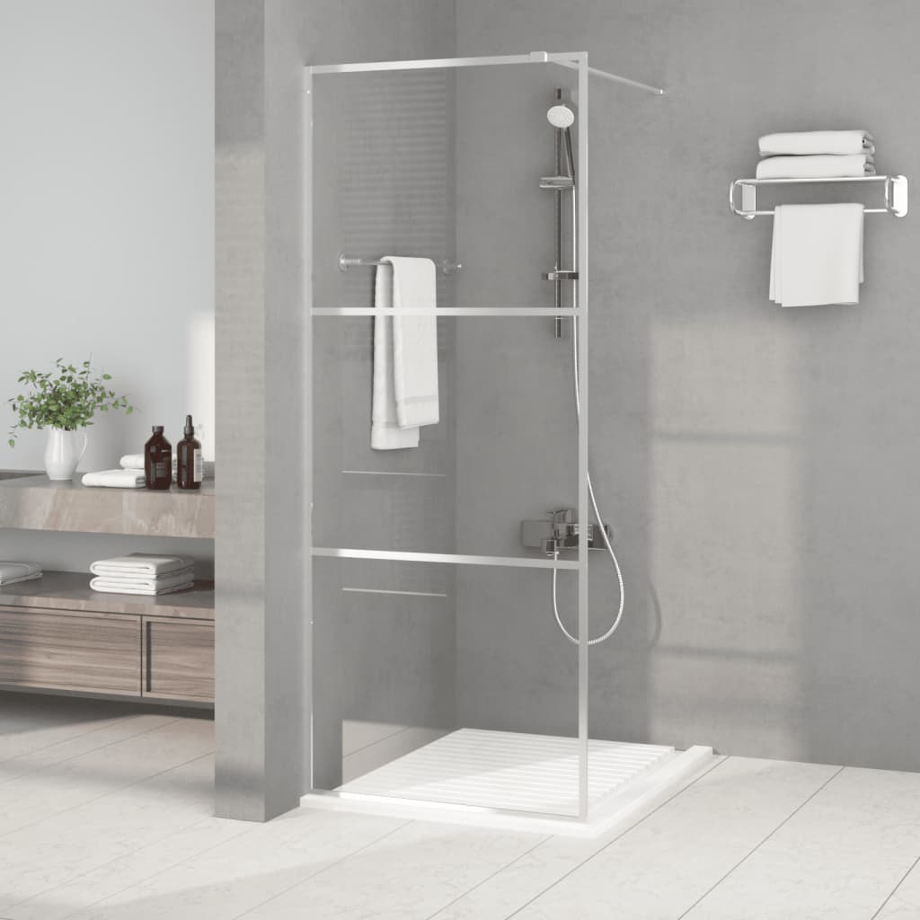 Parete Per Doccia Walk-In Vetro Esg Nera