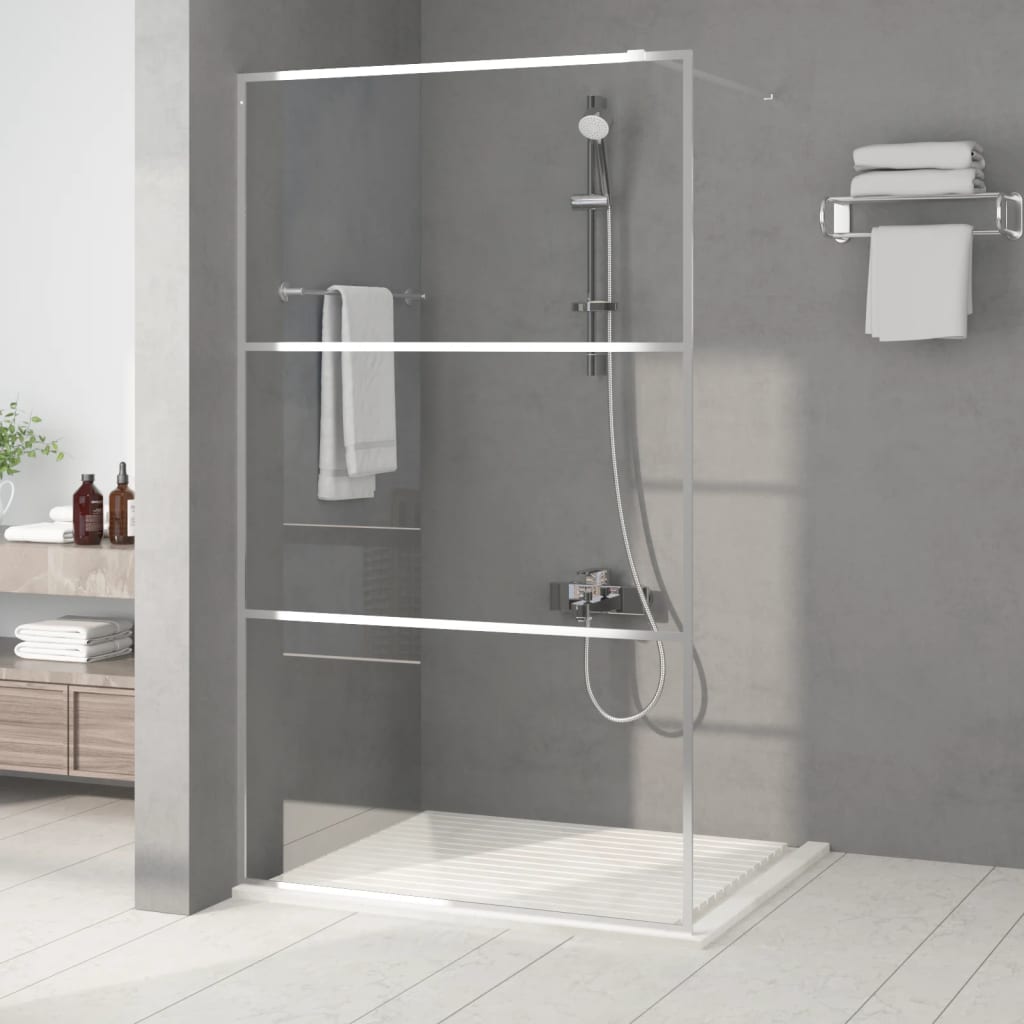 Parete Per Doccia Walk-In Vetro Esg Nera