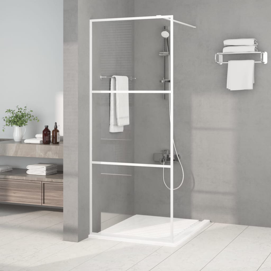 Parete Per Doccia Walk-In Vetro Esg Nera