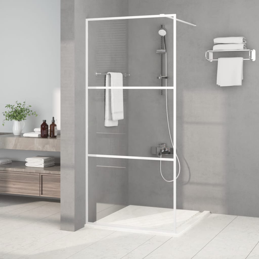 Parete Per Doccia Walk-In Vetro Esg Nera